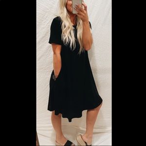Black T-Shirt Dress- WITH POCKETS✨